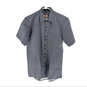 Black Mamba Men's Patterned Short Sleeve Button Down Shirt